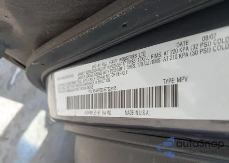 2008 Subaru Outback 2.5I Limited/2.5I Limited L.l. Bean Edition from USA, damaged, VIN 4S4BP62C887328165